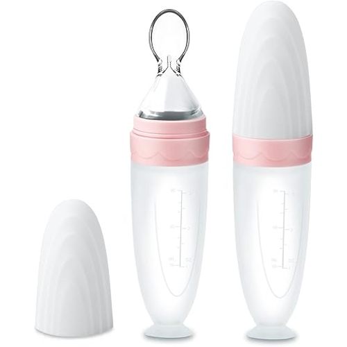 Termichy Baby Food Dispensing Spoon: Squeeze Feeder Dispenser for Baby - Self Feeding Bottle Spoon