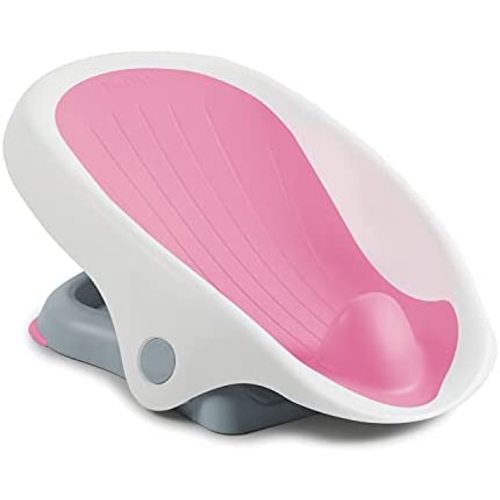 Summer Clean Rinse Baby Bather (Pink) – Bath Support for Use on The Counter, in The Sink or in The Bathtub, Has 3 Reclining Positions and Soft, Quick-Dry Material – Use from Birth Until Sitting Up