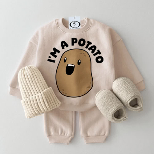 I’M A POTATO Baby 2-Piece Beige Set