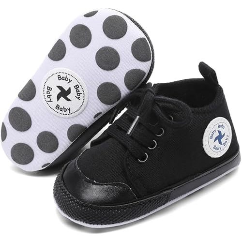 Baby Girls Boys Shoes Soft Anti-Slip Sole Newborn First Walkers High Top Canvas Denim Unisex Infant Sneaker