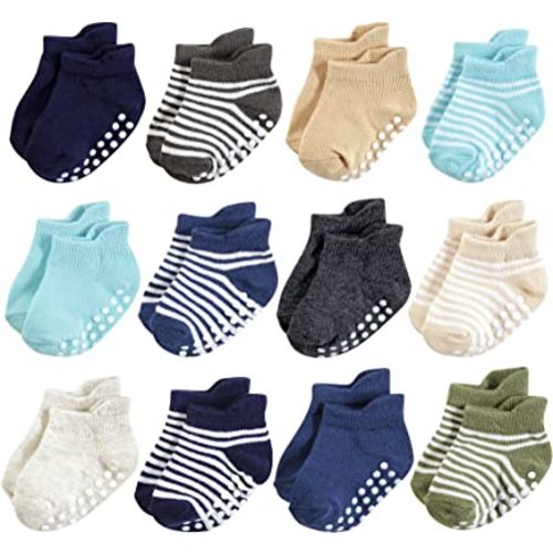 Hudson Baby unisex-baby Non-skid No-show Socks