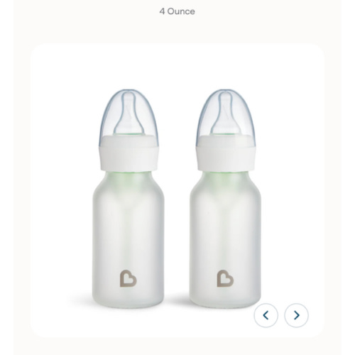 Bond® Silicone Glass Bottle 4oz, 2pk | Munchkin
