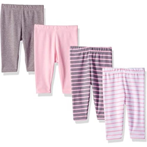 Hanes unisex-child Hanes Baby Leggings, Ultimate Flexy Knit Pants Boys & Girls, 3-pack