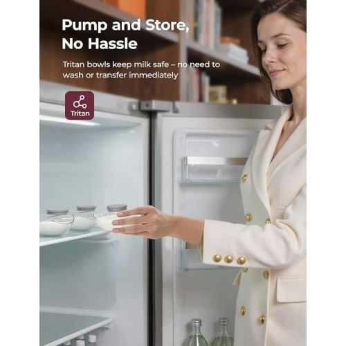 Momcozy Breast Pump Hands Free Upgraded Mobile Flow | M9, App Discreet Control with Personalized Multi-Modes & 15 Levels, Wearable Breast Pump 24mm