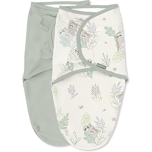 Ingenuity SwaddleMe Original Swaddle, 0-3 Months, 2-Pack - Peekaboo Sloth