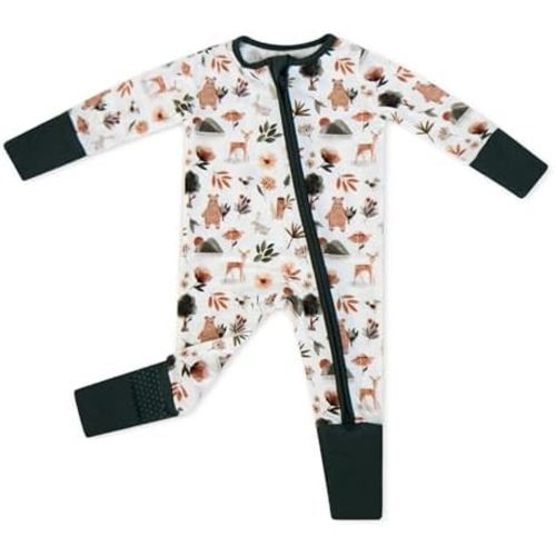 ITSY BITSY BOUTIQUE Viscose Bamboo Baby Pajamas - Boys and Girls Footie Sleeper Convertible 2-Way Zipper Sleeper