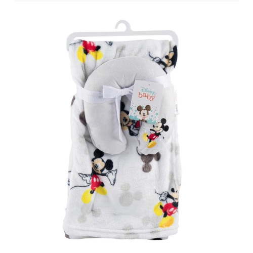 Disney Baby Mickey Mouse Baby Blanket, Gray