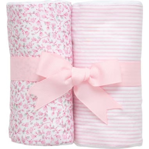 Floral Set of Two Burp Cloths