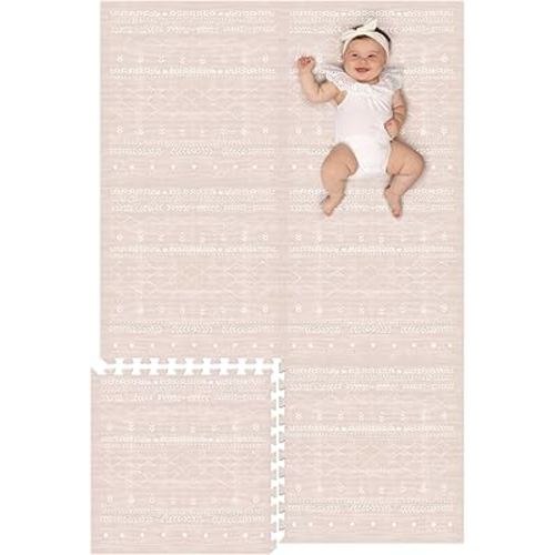 Lillefolk Baby Foam Play Mat - Baby Playmat | Tiles for Kids Interlocking Mat - Foam Baby Mat for Babies & Toddlers - Non Toxic Play Mat for Baby Tummy Time Mat (Standard Size 4x6 ft (6 Tiles), Dusk