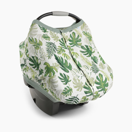 Little Unicorn Cotton Muslin Car Seat Canopy - Tropical Leaf
