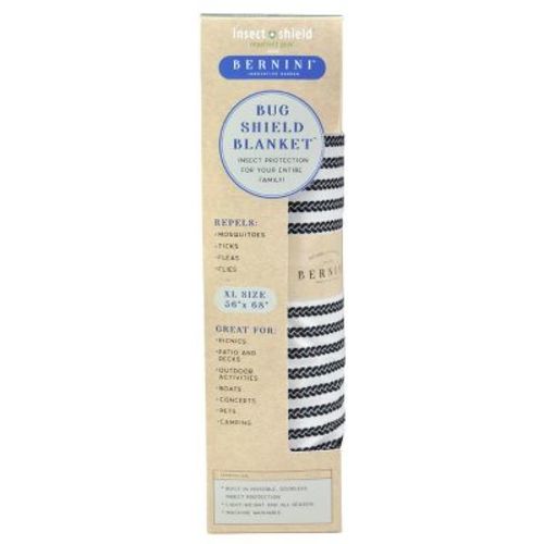 Bernini Outdoor Bug Shield Blanket: Machine Washable, Striped Polyester, Ideal For Camping & Beach