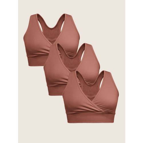 Wash Wear Spare® French Terry Nursing Bra Pack | Redwood
