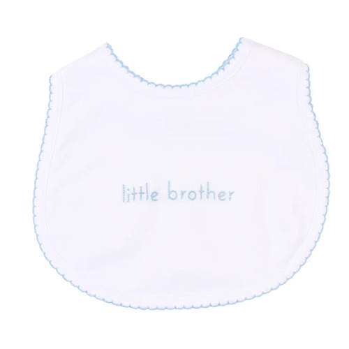 Magnolia Baby Little Brother Embroidered Bib