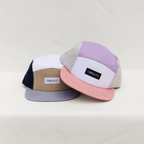Pink 5 Panel Cotton Sun Hat | Flat Brim Snapback Cap | Kids Hat | Baby Hat | Adult Hat | Matching Baby, Toddler, Kids & Adult Sizes