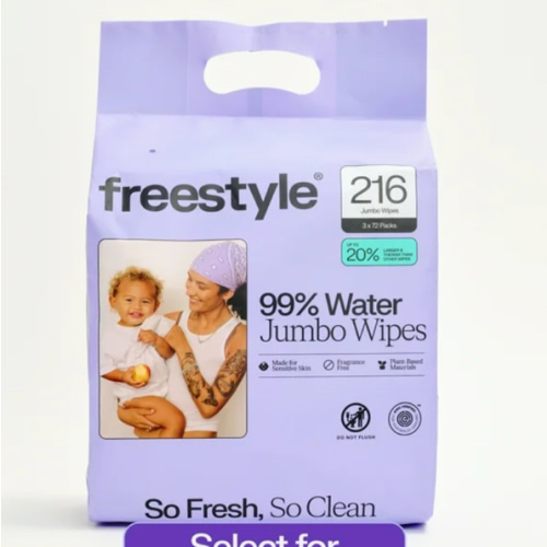 Freestyle Soft Jumbo Baby Wipes for Sensitive Skin, Unscented, 3 Flip-Top Packs, 216 Total Count - Walmart.com