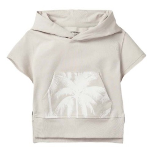 Baby Little Bipsy Short Sleeve Raw Edge Hoodie