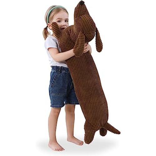 36 Inch Dachshund Dog Stuffed Animal Plush, Long Weiner Dog Body Pillow, Cute Funny Large Dachshund Toys Plushies Decor Ideal Gift for Kids