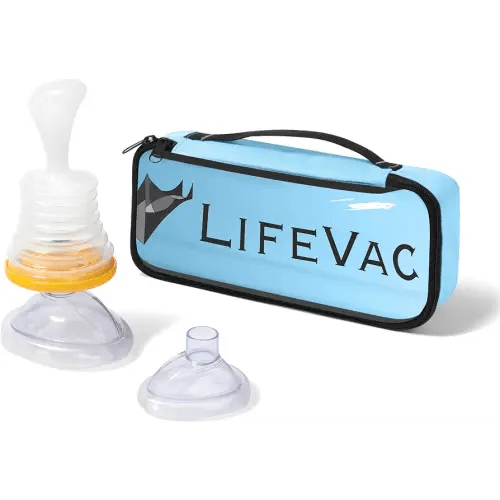 LifeVac Blue Travel Kit - Portable Suction Rescue Device, First Aid Kit for Kids and Adults, Portable Airway Suction Device for Children and Adults