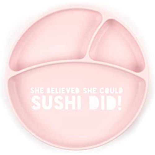 BELLA TUNNO Wonder Plate - Silicone Suction Plates for Baby and Toddler Plates, Microwave and Dishwasher Safe Food-Grade BPA Free Silicone, She Believed
