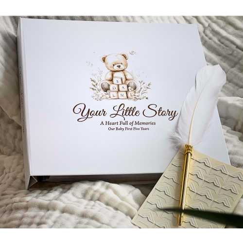 Baby Memory Book for Newborn Gift from Aunt Baby Photo Album Keepsake Box Baby Name Announcement New Baby Gift First Baby Gift Baby Journal
