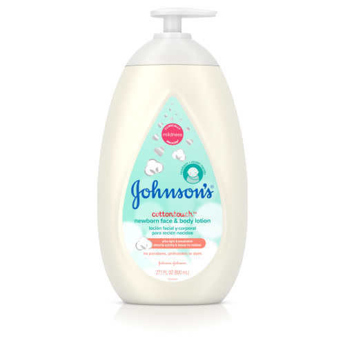 Johnson's CottonTouch Lotion for Newborn Baby Face & Body, 27.1 fl. oz