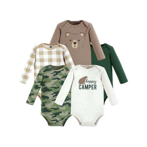 Hudson Baby Cotton Long-Sleeve Bodysuits, 5-Pack, Newborn- 24 Months