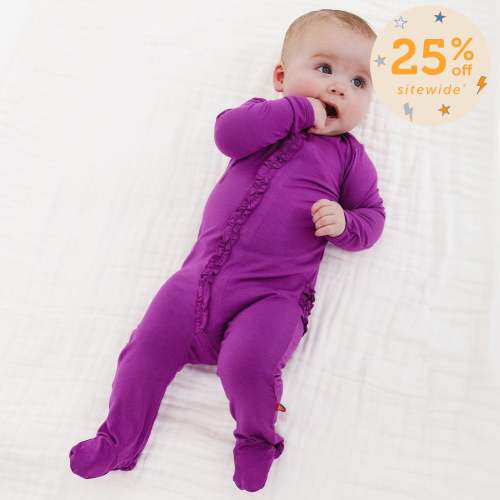 elderberry modal magnetic parent favorite footie with ruffles – Magnetic Me