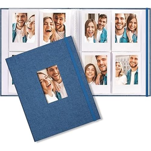 Vienrose Mini Polaroid Photo Album Book 208 Photos 2x3 Inch Pictures for Fujifilm Instax Mini 7s 8 9 11 25 26 40 50s 90 Evo Z2300 Instant Camera, Polaroid Snap Kodak Memory Book Gift Blue 1 Pack