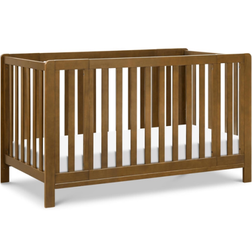 Carter's by DaVinci Colby Grow 6-in-1 Convertible Crib - Converts to Portable Bassinet, Full-Size Baby Crib w/Removable Wheels, Toddler Bed, Junior, Full-Size Bed - GREENGUARD Gold Certified - Walnut