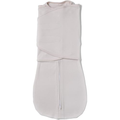 LullaBaby "Double Dream Swaddle: Exclusive Dual Wing Design, Pediatrician-Endorsed, Ultra-Soft Cotton, 0-2 Months, 6-14 lbs - White Sand
