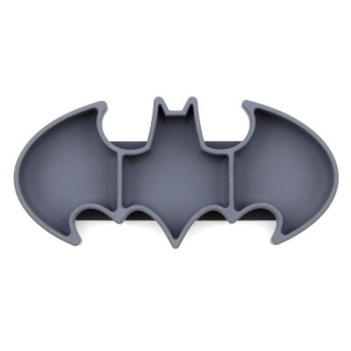 Bumkins Dc Comics Batman Grip Dish - Gray
