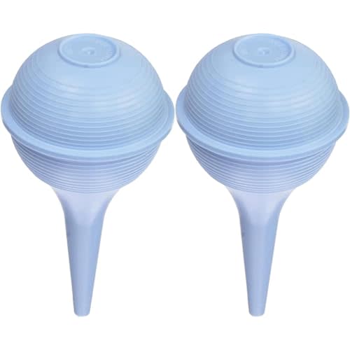 DMI Baby Nasal Aspirator, Ear Syringe, Clears Airway & Nasal Passages, Gentle Suction, Portable & Lightweight, Doubles as Earwax Removal Tool, Blue (Pack of 2)