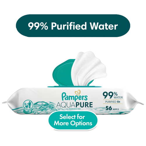Pampers Aqua Pure Baby Wipes - 56 count