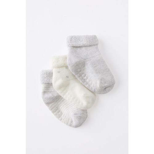 3Pk Terry Baby Socks
