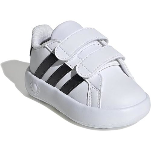 adidas Unisex-Child Grand Court 2.0 Elastic (Little Big Kid) Sneaker