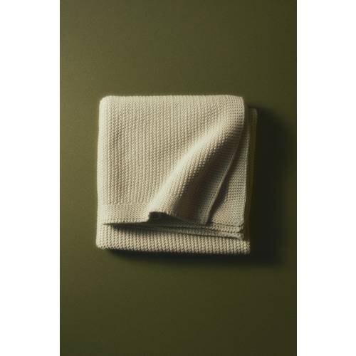 MOSS-STITCHED COTTON BABY BLANKET