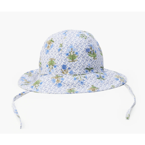 The Baby Sunhat - Blue Block Print