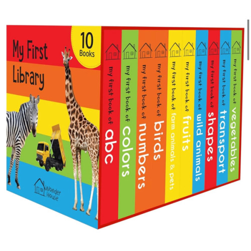 My First Library: Boxset of 10 Board Books for Kids