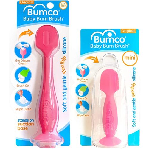 Amazon.com: Bumco Diaper Cream Spatula + Mini Baby Bum Brush for Baby Butt Cream with Travel Case - Diaper Cream Applicator Set, Butt Spatula Baby Necessities, Diaper Cream Brush, Pink : Baby