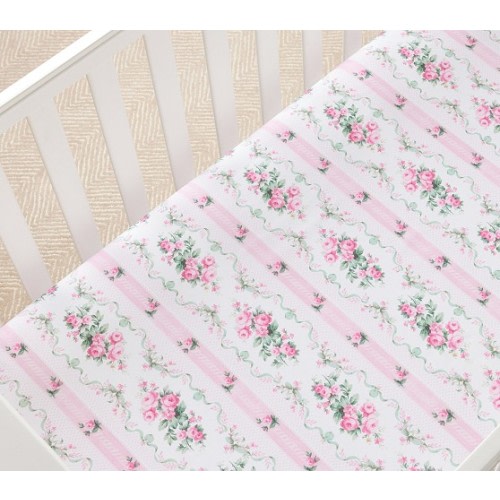 LoveShackFancy Dreamy Days Organic Crib Fitted Sheet | Pottery Barn Kids