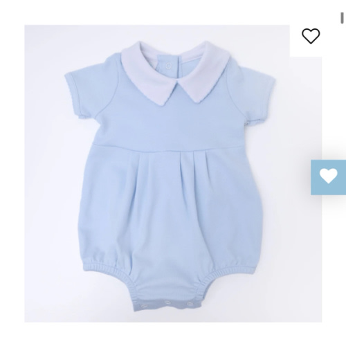 Essentials Solid Collared Bubble - Blue – Magnolia Baby