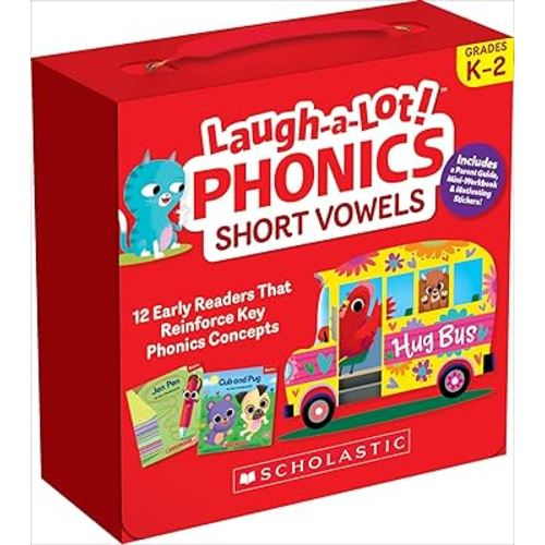 Laugh-A-Lot Phonics: Short Vowels (Parent Pack): 12 Engaging Books That Teach Key Decoding Skills to Help New Readers Soar