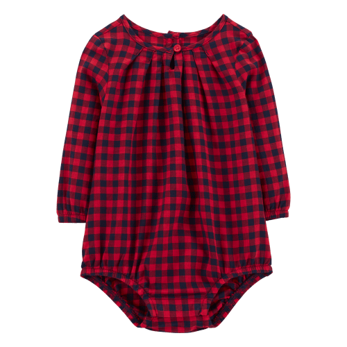 Baby Long-Sleeve Plaid Bodysuit - OshKosh | Carter's