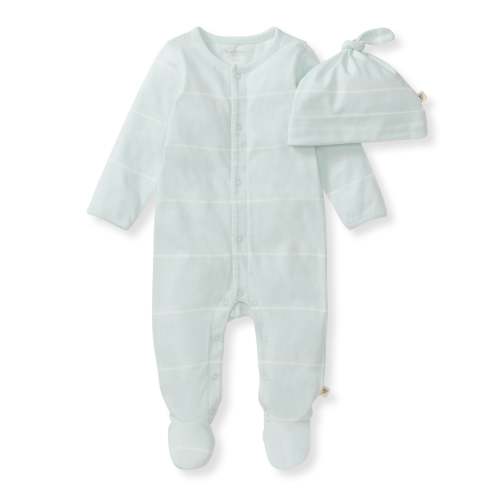 Baby Boy Blue Stripe Jumpsuit & Hat Set – Burt's Bees Baby