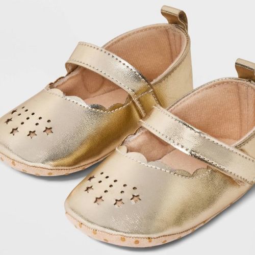 Baby Scallop Shoes - Cat & Jack™ Gold 3-6m