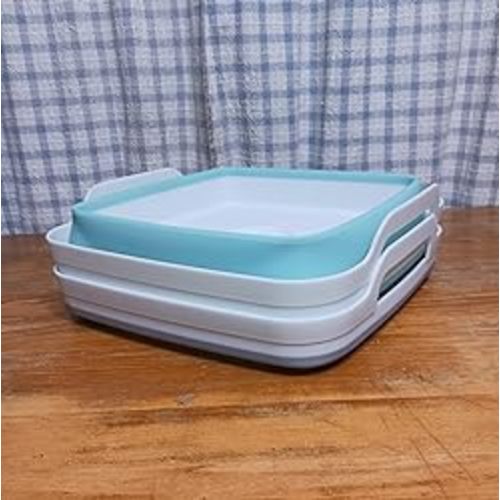Dishpan for Washing Dishes, 2.4Gal/9L Wash Basin with Draining Plug Carry Handles, Collapsible Bucket for Cleaning, Portable Sink, Foldable Plastic Tub - Gray - 1 x 9L