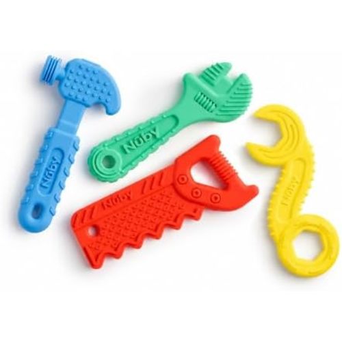 Nuby Tool Teething Toys for Babies - 4 Count