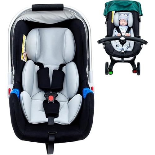 Infant Car Seat Insert, Ultra-Thick Carseat Head Support for Infant, Mesh Baby Car Seat Head & Body Support Compatible with Stroller, Universal Baby Car Seat Cushion with Filled Sponge