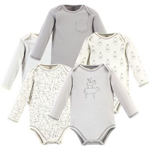 Touched by Nature Organic Cotton Long-Sleeve Bodysuits 5pk, Farm Friends, Size: 6-9 months