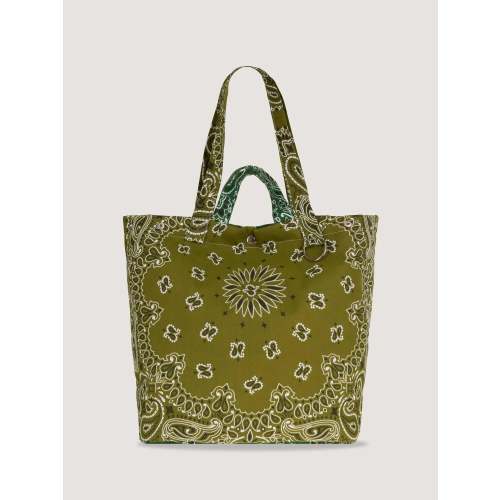 Maxi Tote Bag - Bronze / Weekend Green